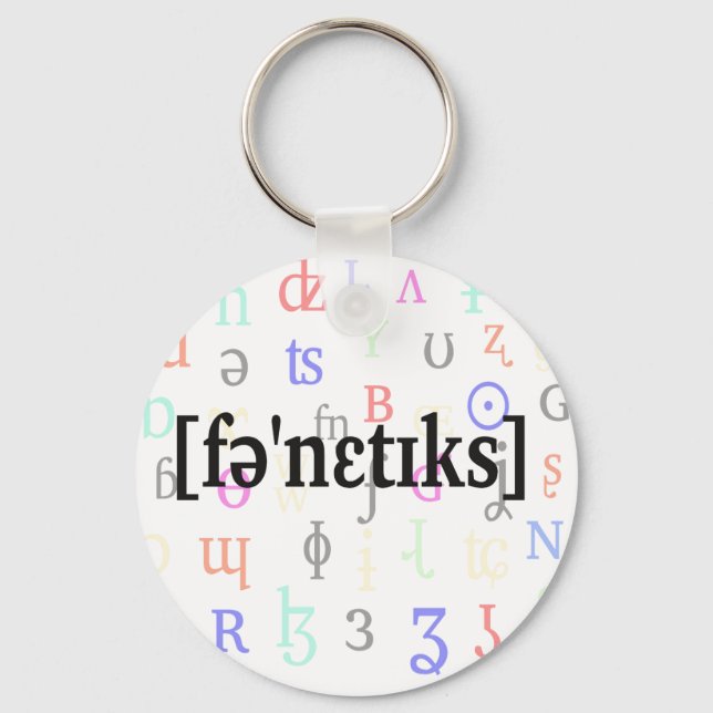 Phonetics in IPA. Black Keychain (Front)