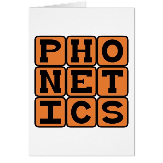 Phonetics, The Study of Human Speech Cards (Front)