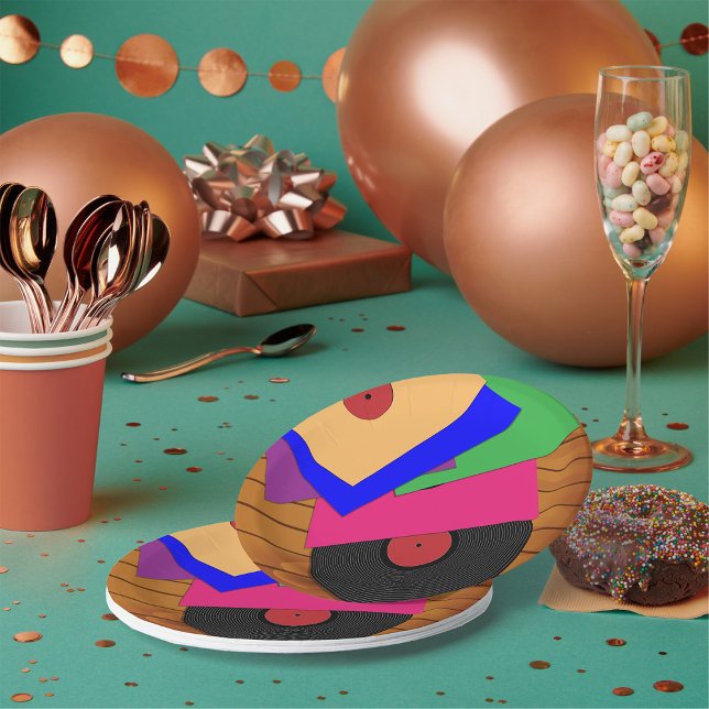 Phonograph Records Paper Plates (Creator Uploaded)