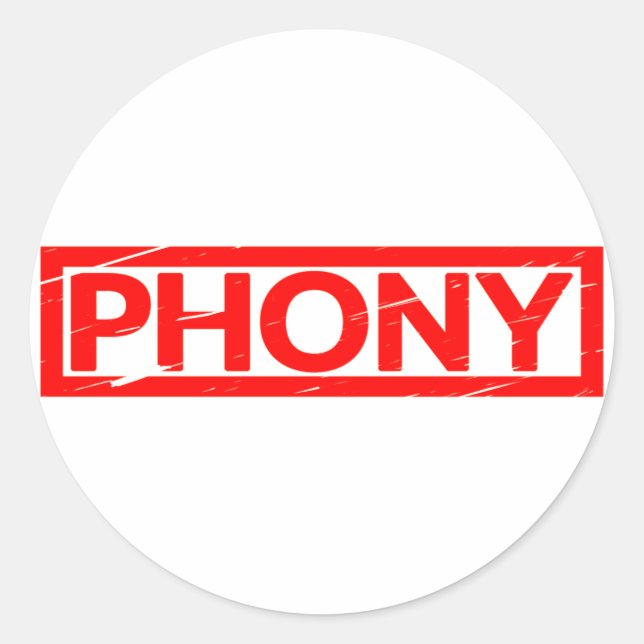 Phony Stamp Classic Round Sticker (Front)