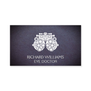 Phoropter Equipment | Eye Doctor | Leather Business Card