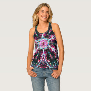 Phosphorescence Zen Lotus Racer Back Tank Top
