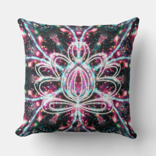 Phosphorescence Zen Lotus Throw Pillow