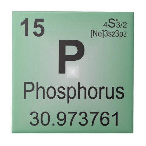 Phosphorus Individual Element _ Periodic Table Ceramic Tile