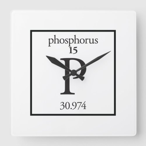 Phosphorus Square Wall Clock