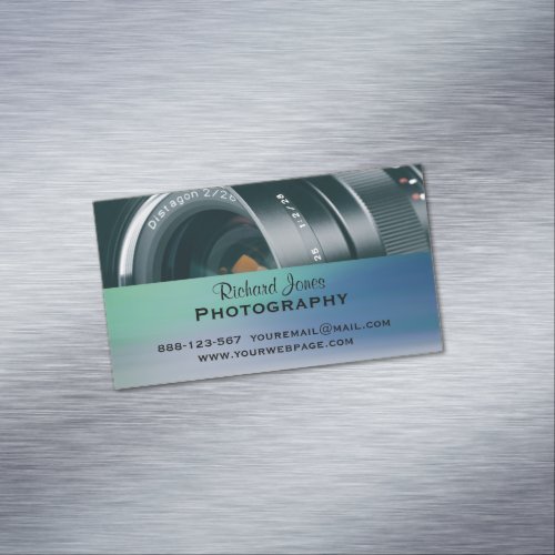 Photagraphy Camera Lens Photographer Magnetic Business Card