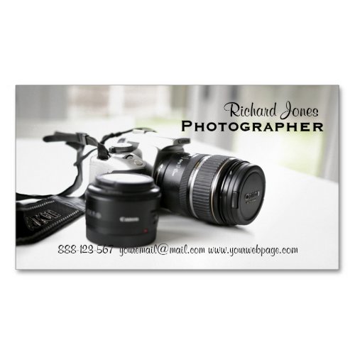 Photagraphy Photographer Camera Lens Magnetic Business Card