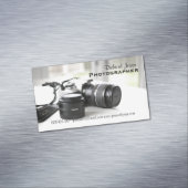 Photagraphy Photographer Camera Lens Magnetic Business Card (In Situ)