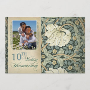 photo 10th wedding anniversary invitation
