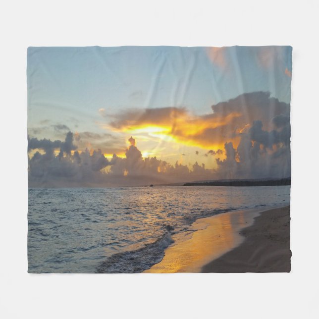Photo 17 ocean sunset fleece blanket (Front (Horizontal))