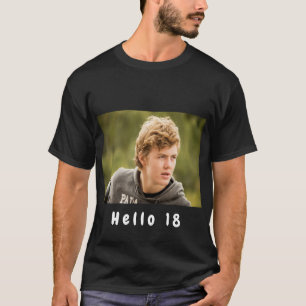 Photo 18th birthday hello 18 boy guy T-Shirt