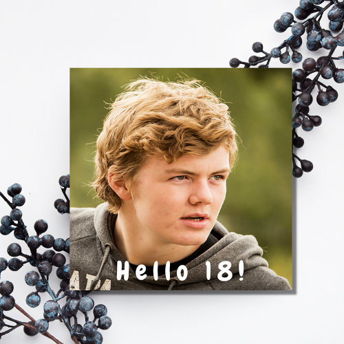 Photo 18th birthday party hello 18 boy