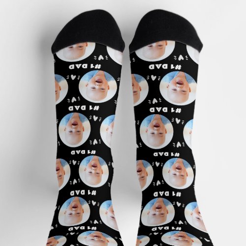 Photo 1 Dad Baby or Child Fathers Day Black Socks
