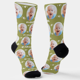 Photo #1 Grandpa Olive Green Father's Day Socks