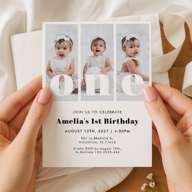 Photo 1st Birthday Invitation (Creator Uploaded)