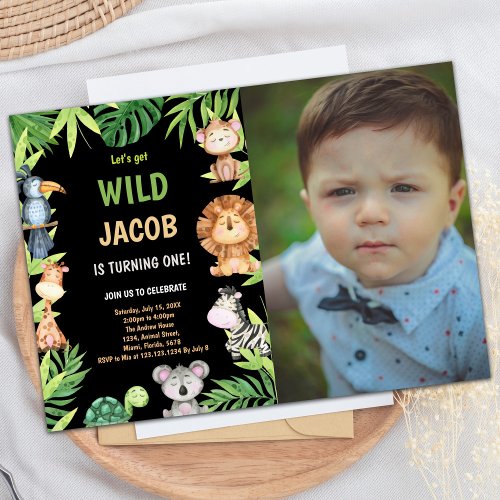 Photo 1st Wild One Birthday Invitations