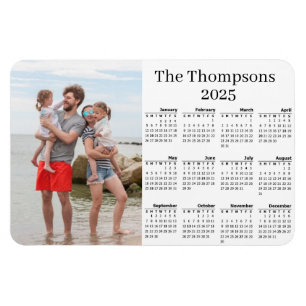 Photo 2025 Calendar Full year view  Magnet