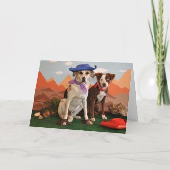 Photo  2 Western Dogs Card by PlaxtonDesigns at Zazzle