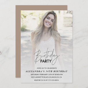 Photo 34th birthday invitation Birthday Party