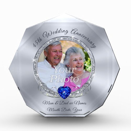 Photo 45th Wedding Anniversary Gift for Parents