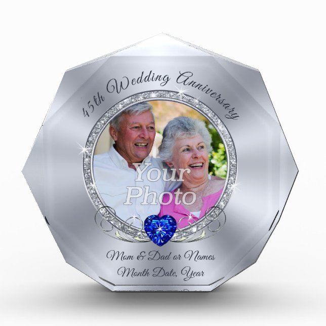 Photo, 45th Wedding Anniversary Gift for Parents (Front)
