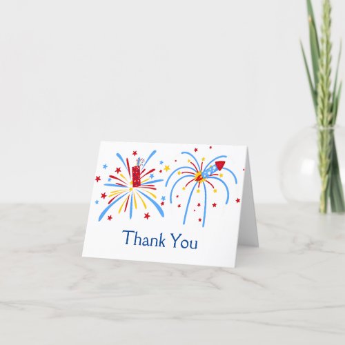 Photo 4th of July Baby Shower Thank You Card