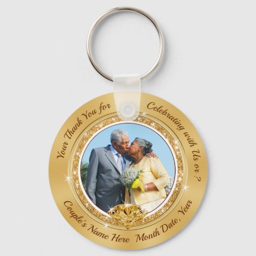 Photo 50th Wedding Anniversary Giveaways Favors Keychain