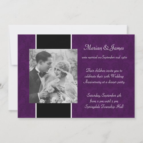 Photo 50th Wedding Anniversary Party Invitations
