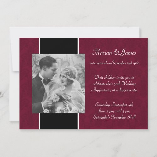 Photo 50th Wedding Anniversary Party Invitations