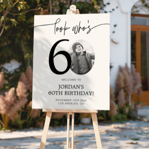 Photo 60th Birthday Welcome Sign Look Who's 60