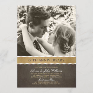 Photo 60th Wedding Anniversary Your Picture Here Invitation