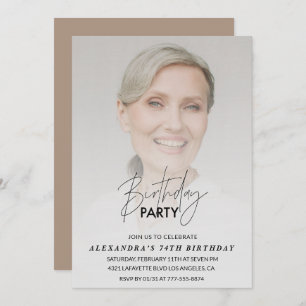 Photo 74th birthday invitation Birthday Party