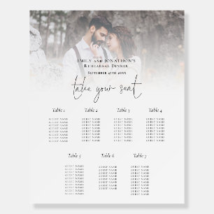 Photo 7 Table Rehearsal Dinner Seating Chart Foam Board