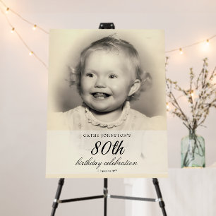 Photo 80th Birthday Welcome Sign