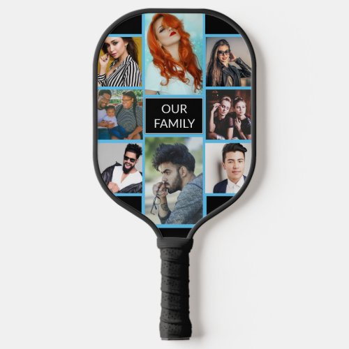 Photo 8 collage minimalist family friends pickleball paddle