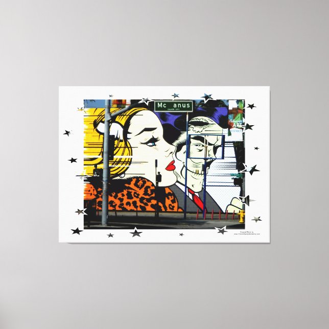 Photo 8 Graffiti with Fun Stars Canvas Print (Front)