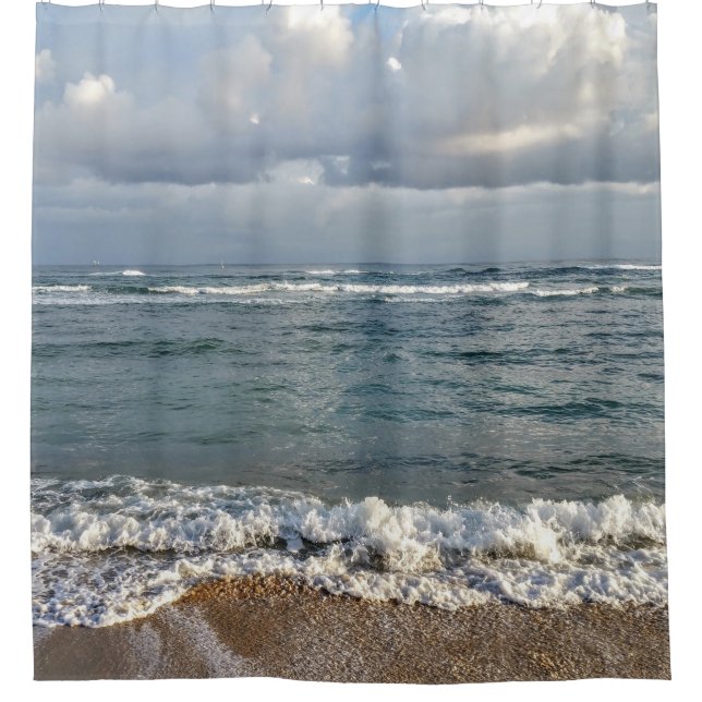 Photo 9 Ocean beach Shower Curtain (Front)