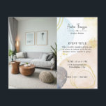 Photo Abstract Watercolor Shapes GoId Foil Flyer<br><div class="desc">Photo Abstract Watercolor Shapes GoId Foil Flyer</div>