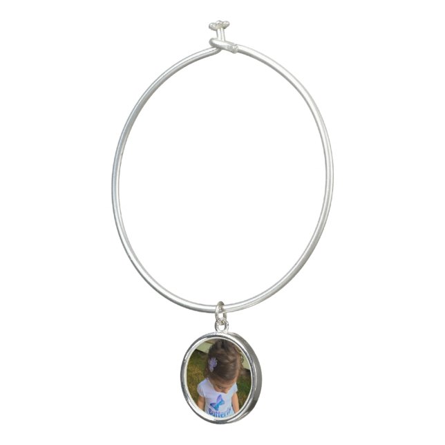 Photo (add yours| Bangle Bracelet With Round Charm (3/4)