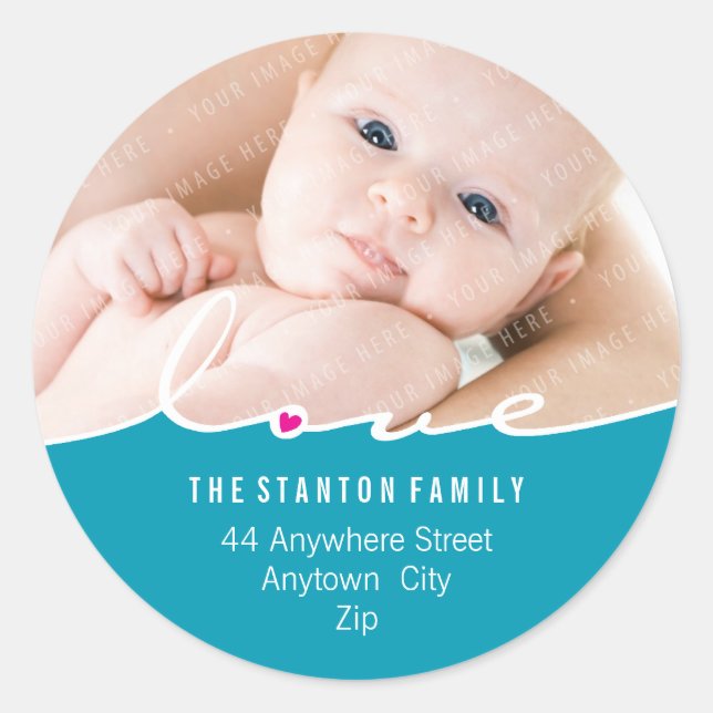 PHOTO ADDRESS STICKER :: love divide 9 (Front)