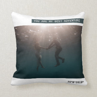 Photo Adventure Anniversary Throw Pillow