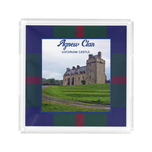 Photo Agnew Clan Scotland Castle Tartan Memento Acrylic Tray
