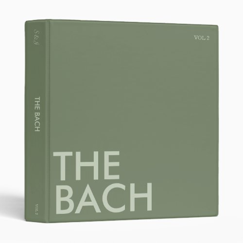 Photo Album Binder  Bach Weekend  Dark Sage