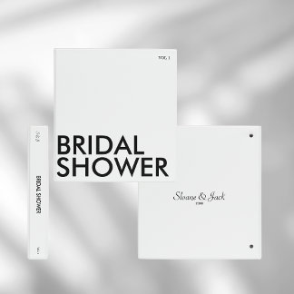 Photo Album Binder | Bridal Shower | Black / White