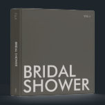 Photo Album Binder | Bridal Shower | Dark Neutral<br><div class="desc">This modern color block photo album binder is perfect for all you soon-to-be newlyweds 🥂 All text is 100% customizable, just click the personalize button. If you wish to remove any of the text fields, just leave them blank during personalization! Make sure to pair or mix & match with the...</div>