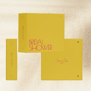 Photo Album Binder Bridal Shower Lemon Yellow