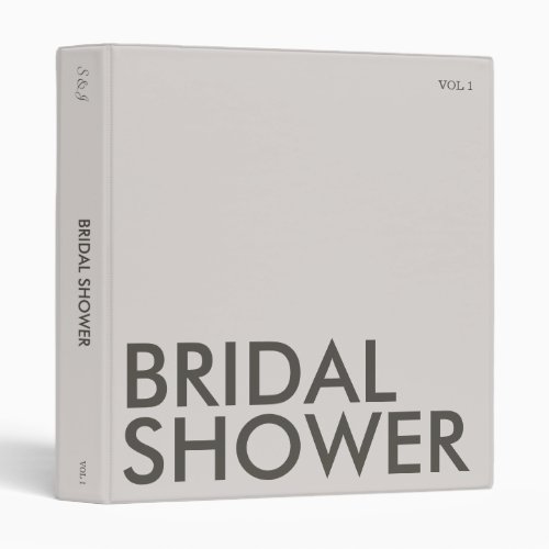 Photo Album Binder  Bridal Shower  Light Neutral