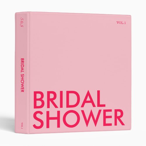 Photo Album Binder  Bridal Shower  Light Pink