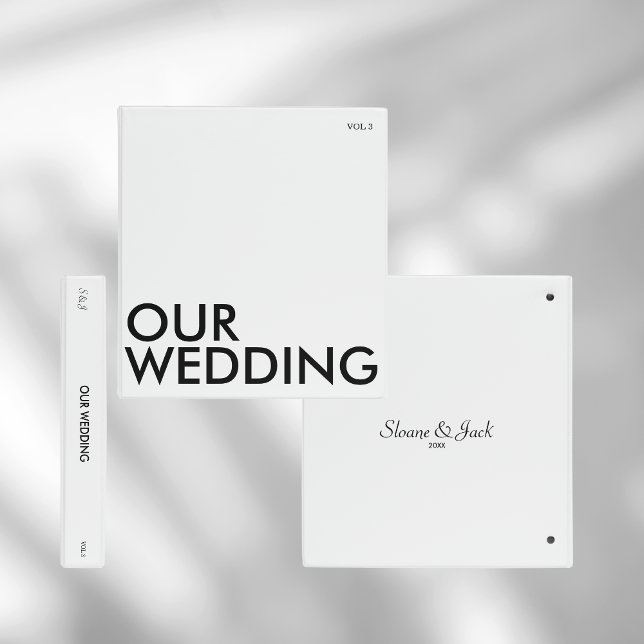 Photo Album Binder | Our Wedding | Black on White (Creator Uploaded)