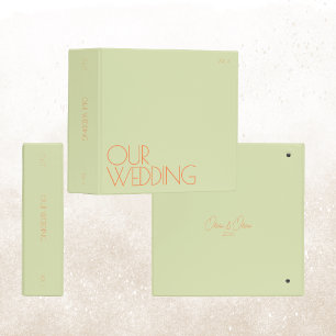 Photo Album Binder Our Wedding Citron Green